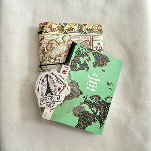 Travel Planner World Map Journal and Stickers Set
